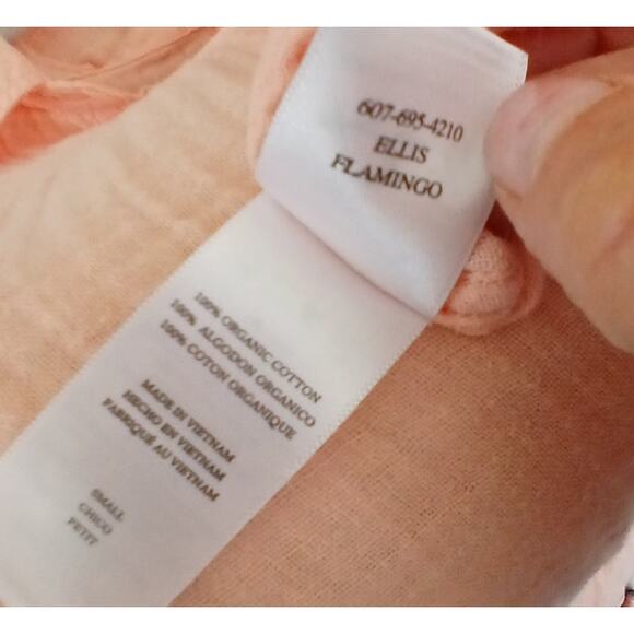 Rails Ellis button up organic cotton gauze flamingo small - Picture 8 of 11